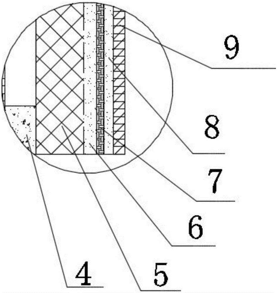 Waterproof type external wall insulation structure and production method thereof