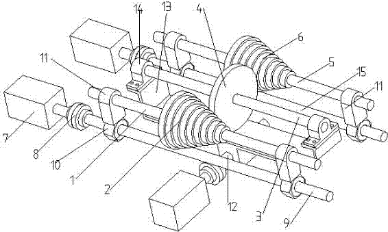 Multistage speed changing device