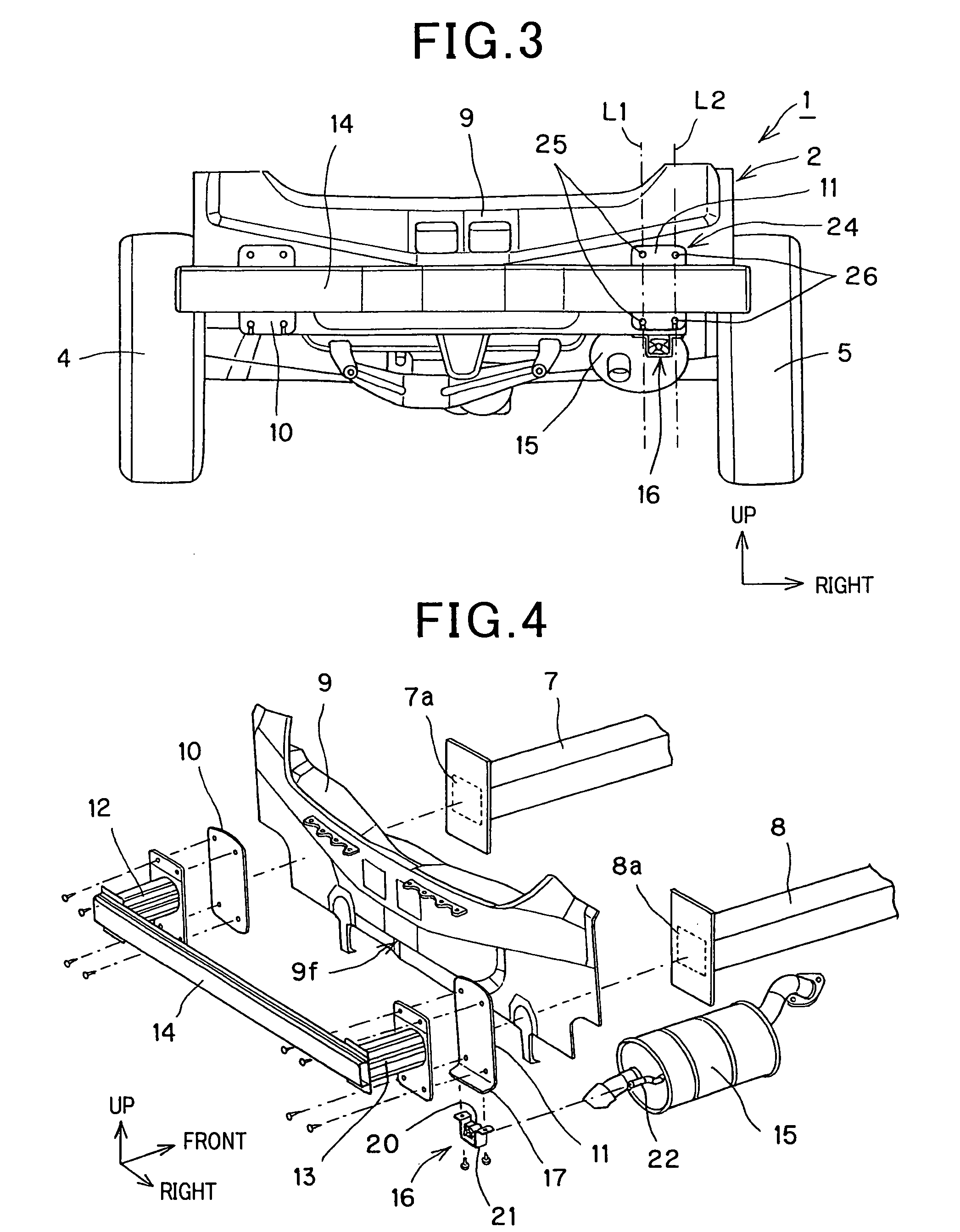 Support structure for exhaust pipe