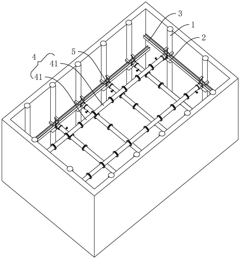 Collapsible loess area foundation pit excavation supporting structure and process thereof