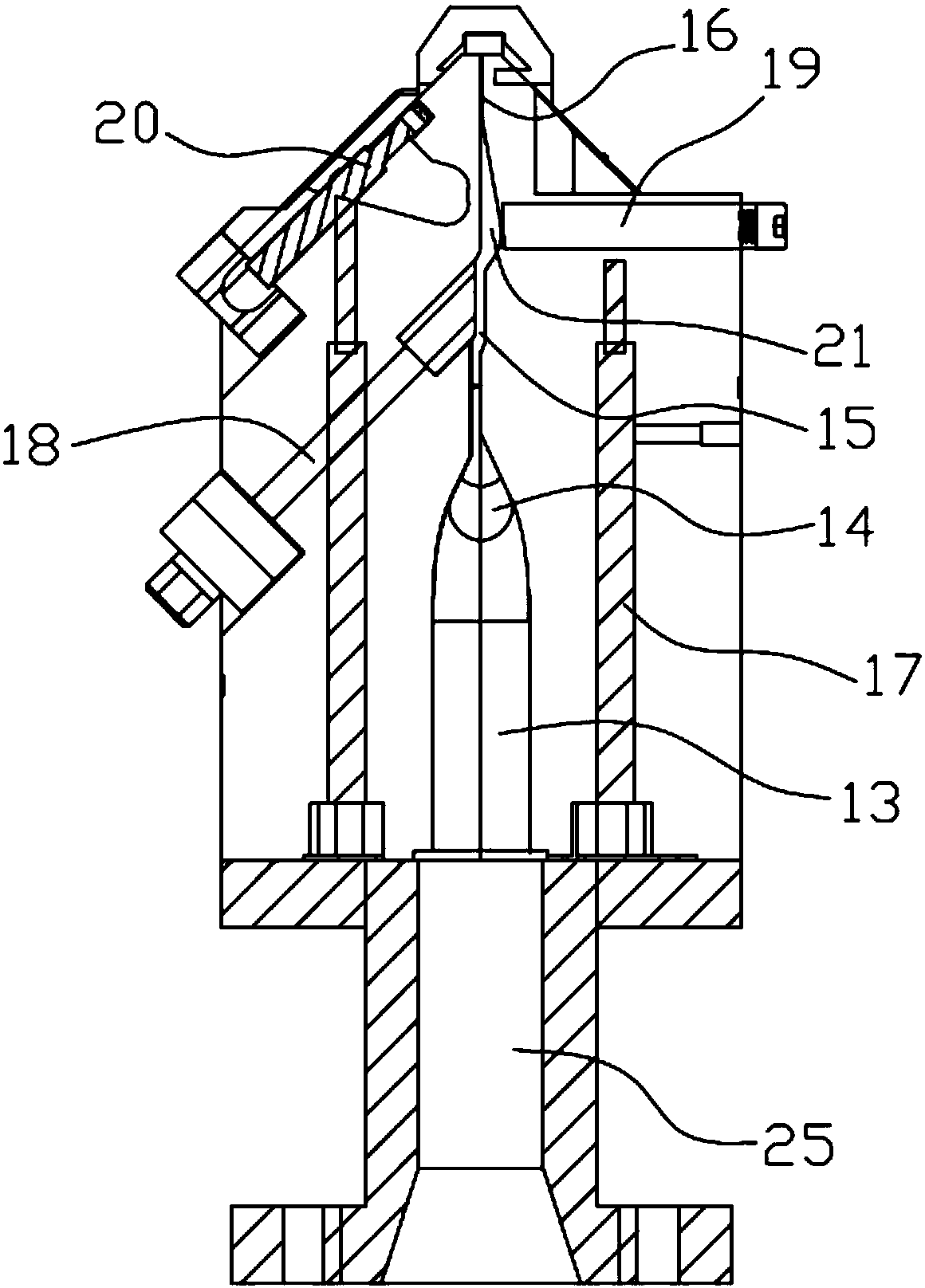 Forming die head of battery barrier film