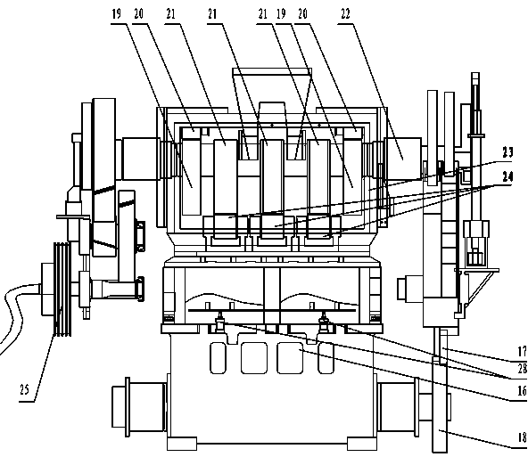Full-automatic cam type double-die tile pressing machine