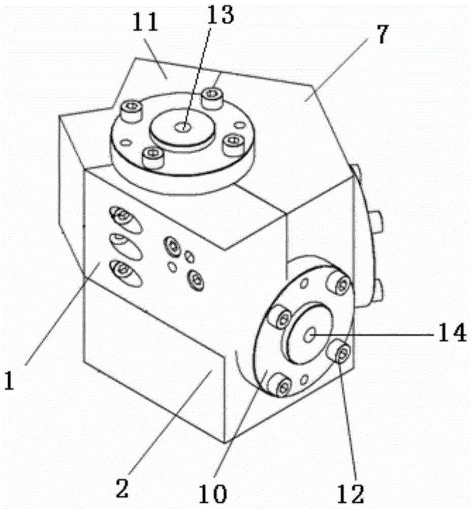 Method for forming composite material joints by using multi-directional composite material joint rtm mold