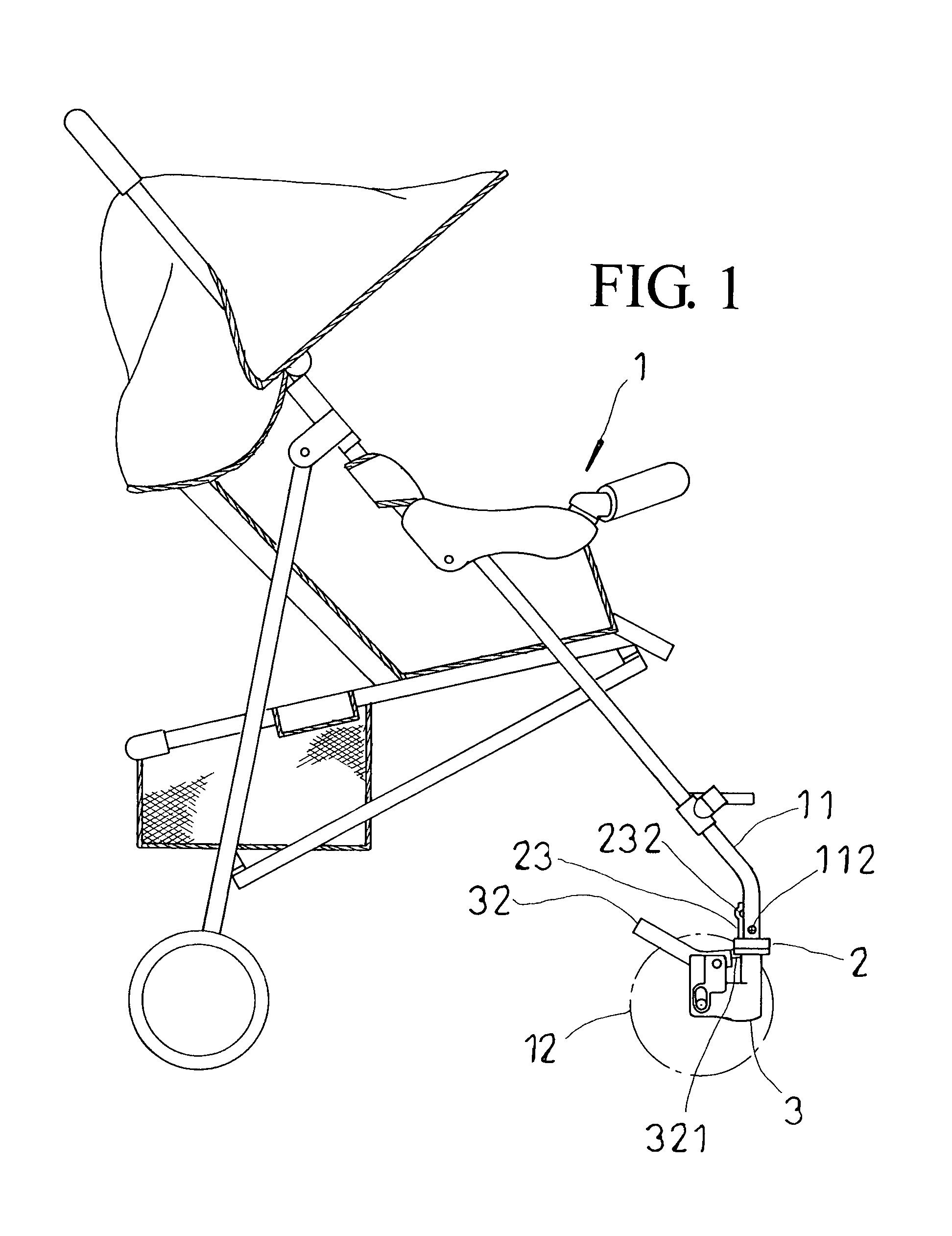 Quick release structure for front wheel of baby stroller