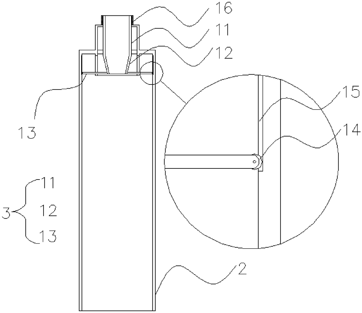 Terminal purifying device for waste gas treatment system