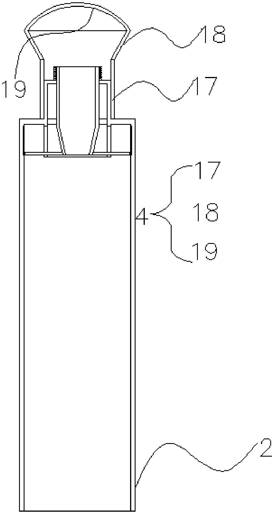 Terminal purifying device for waste gas treatment system