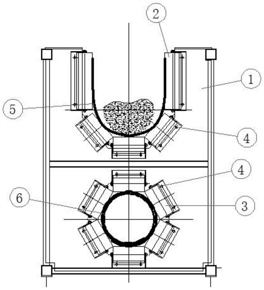 Round tube and U-shaped combined type sealing-tape machine