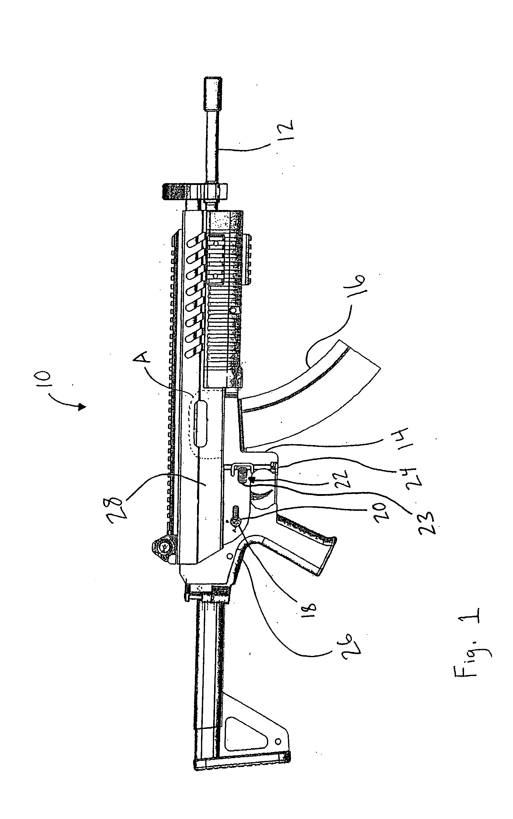 Multi-caliber ambidextrously controllable firearm