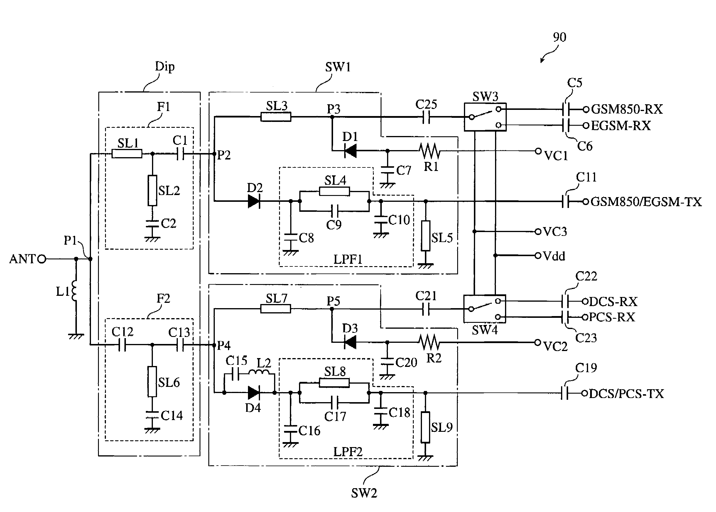 Antenna switch circuit and antenna switch module