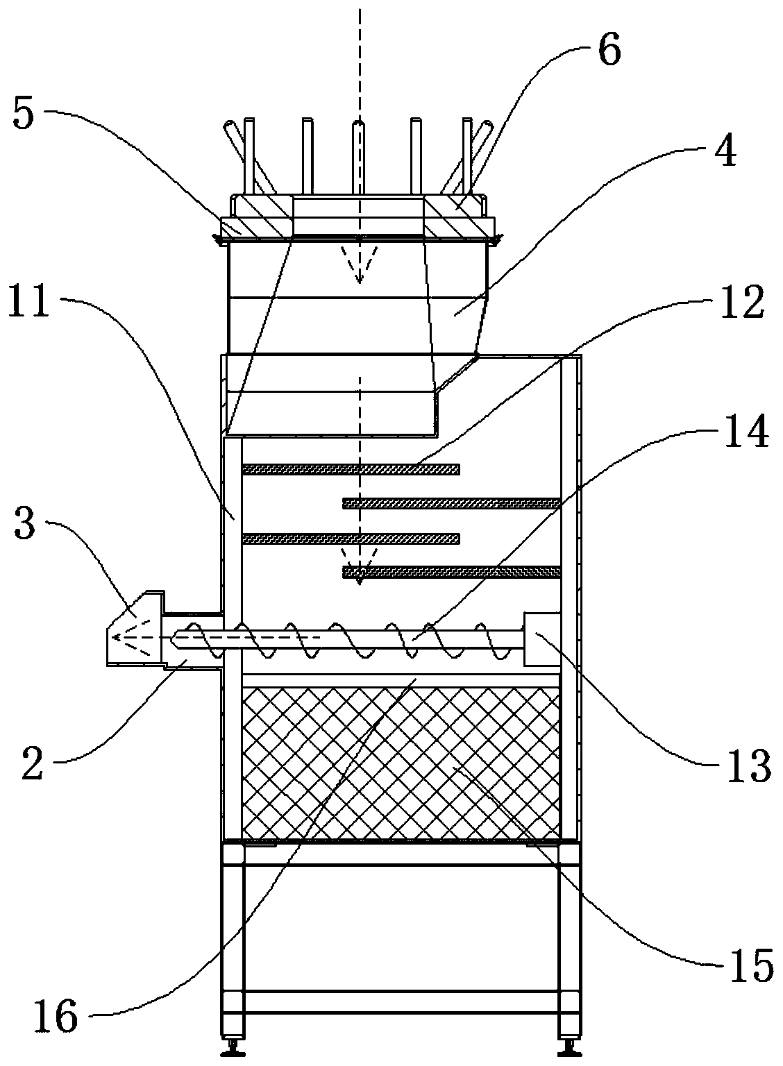 Arching-preventing material activation discharging facility for metallurgical material bin