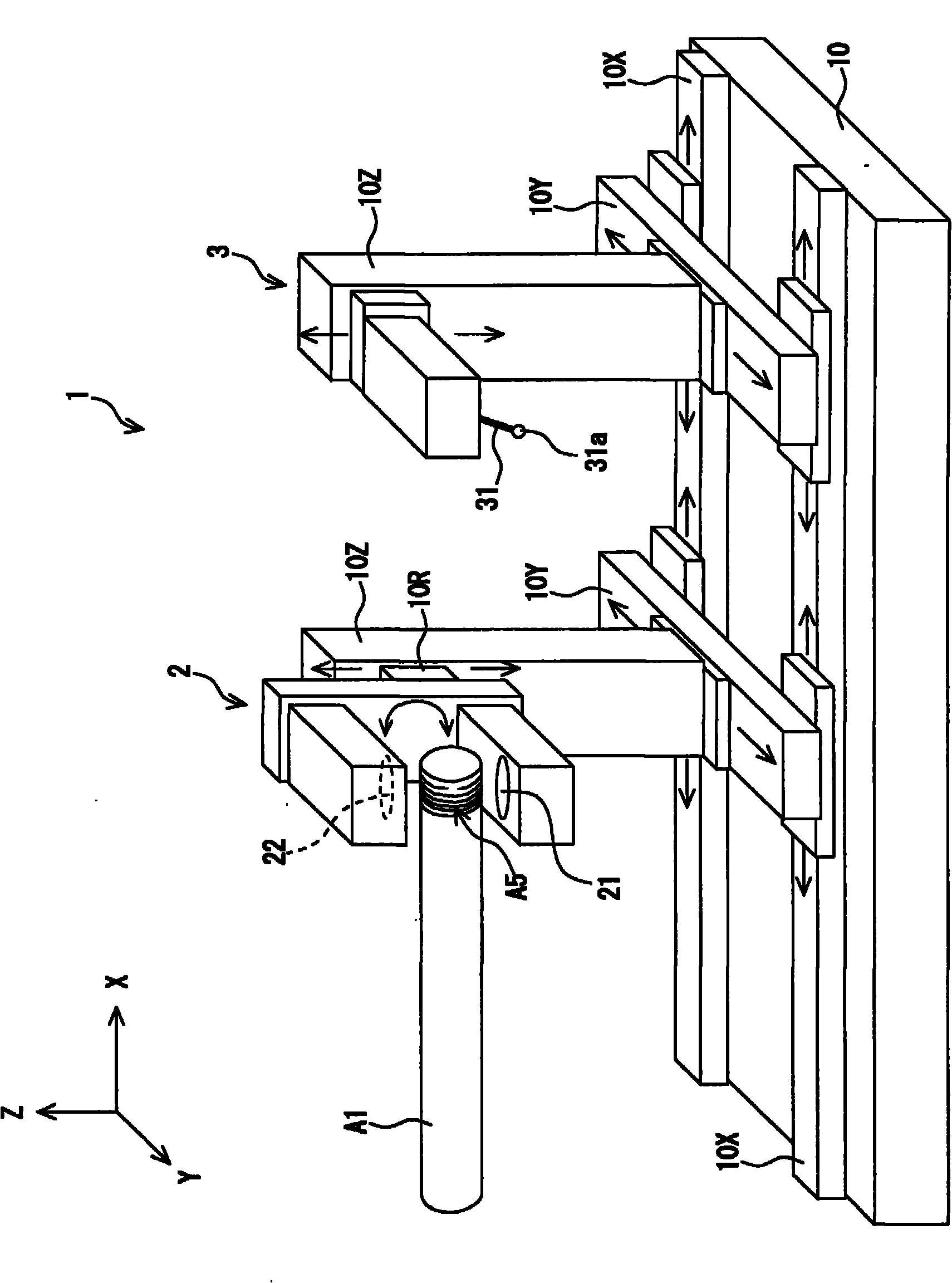 Device for measuring screw element at pipe end, system for measuring screw element and method for measuring screw element