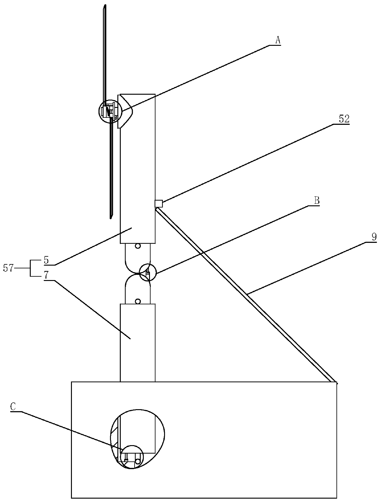 A wind power generator with foldable fan blades and a power generating device including the same