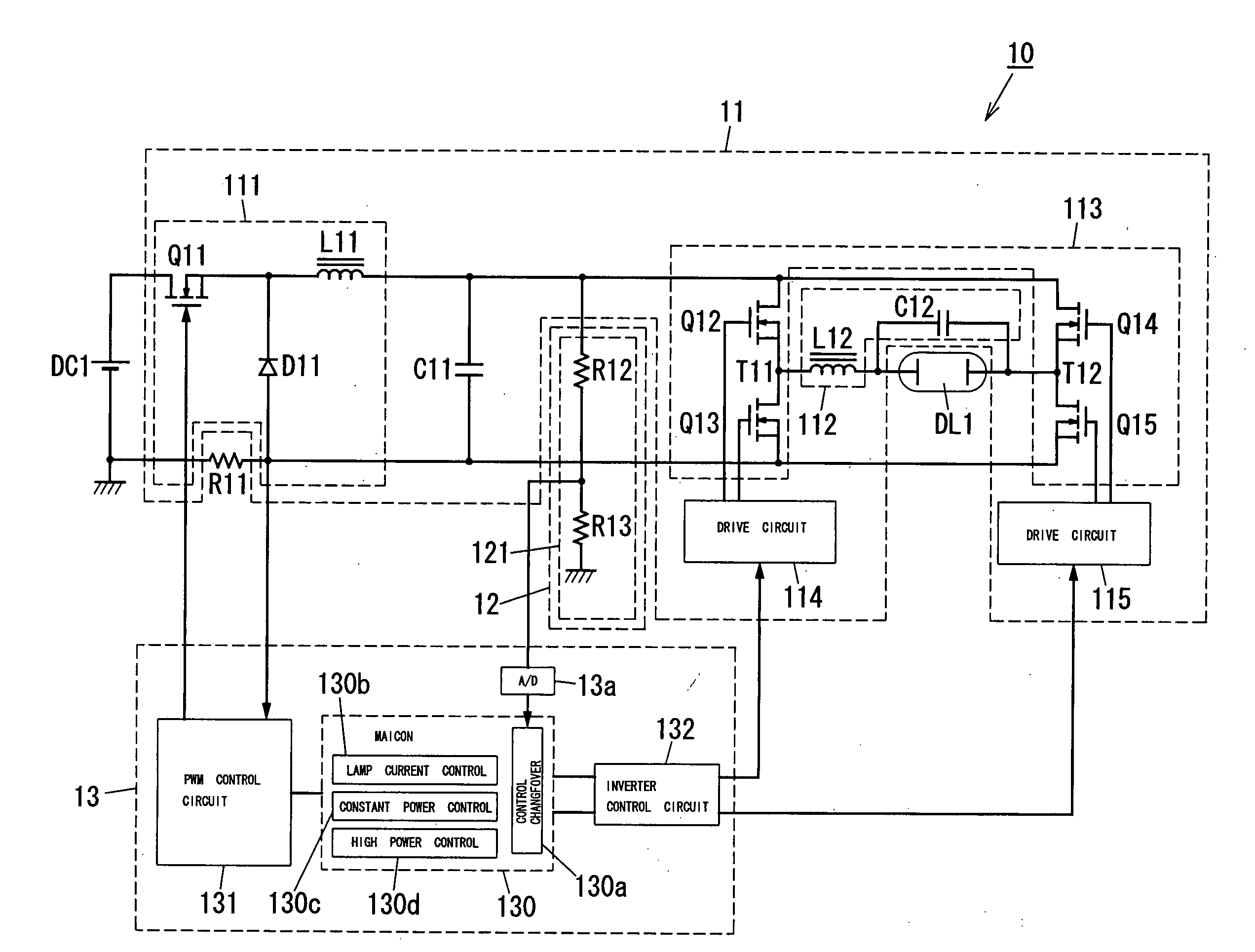 Discharge lamp ballast and projector