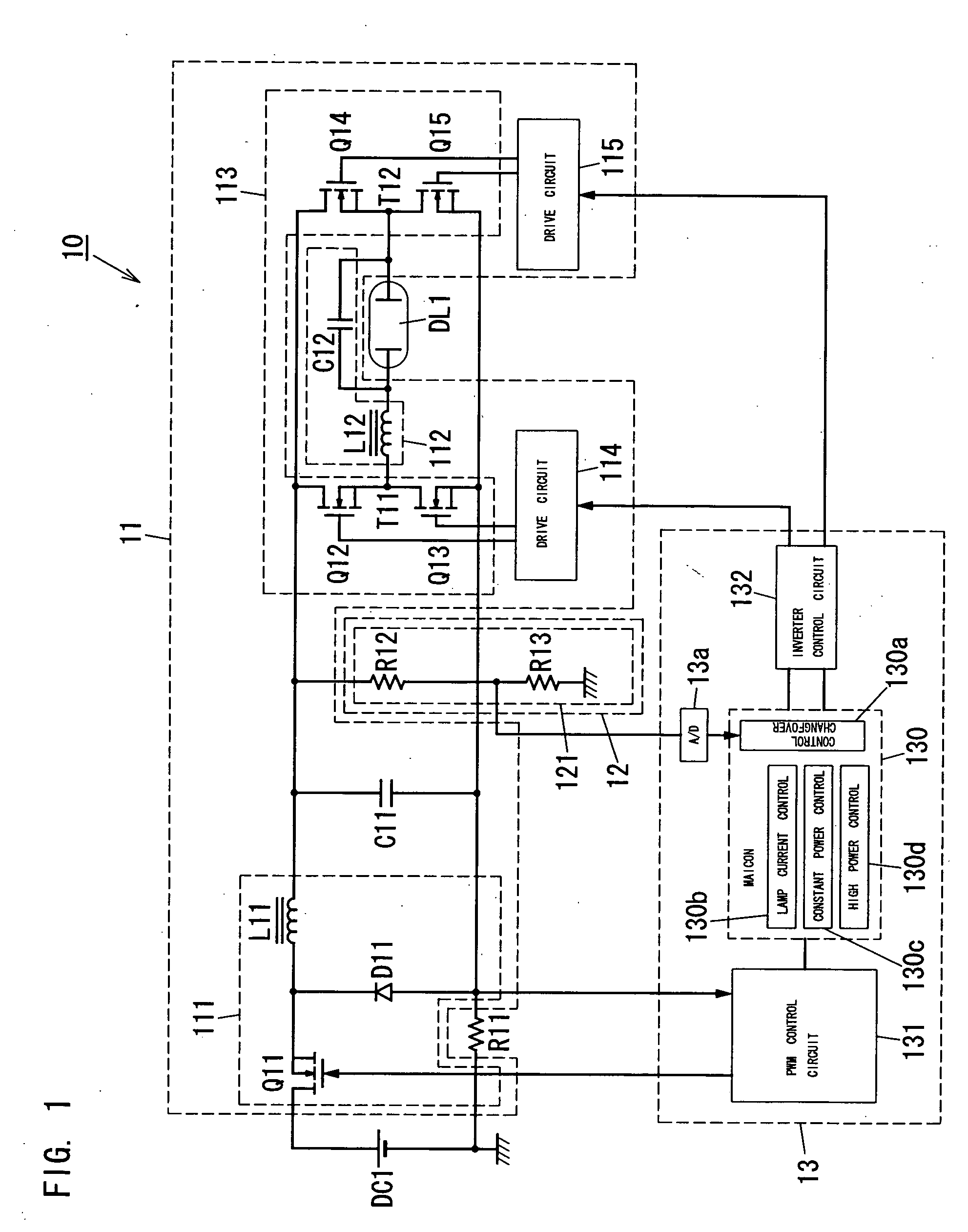 Discharge lamp ballast and projector