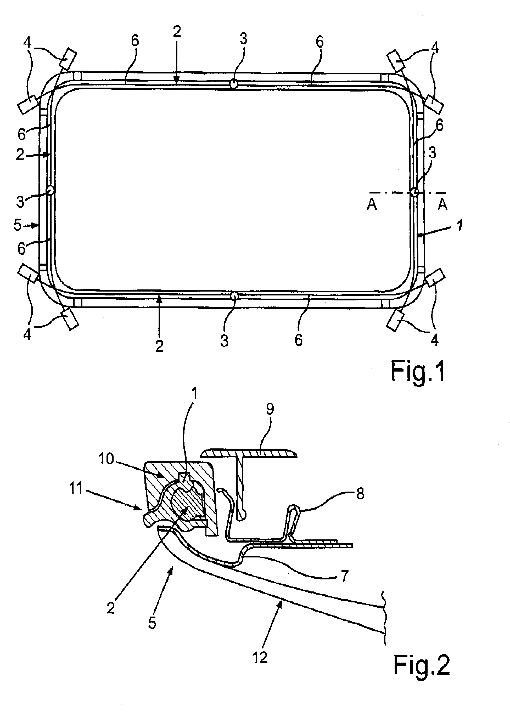 Peripheral illumination device for a vehicle component