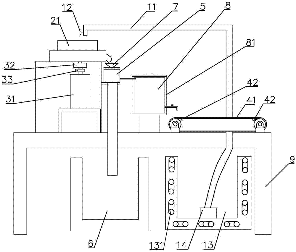 Red jujube refining device and production method of red jujube pulp