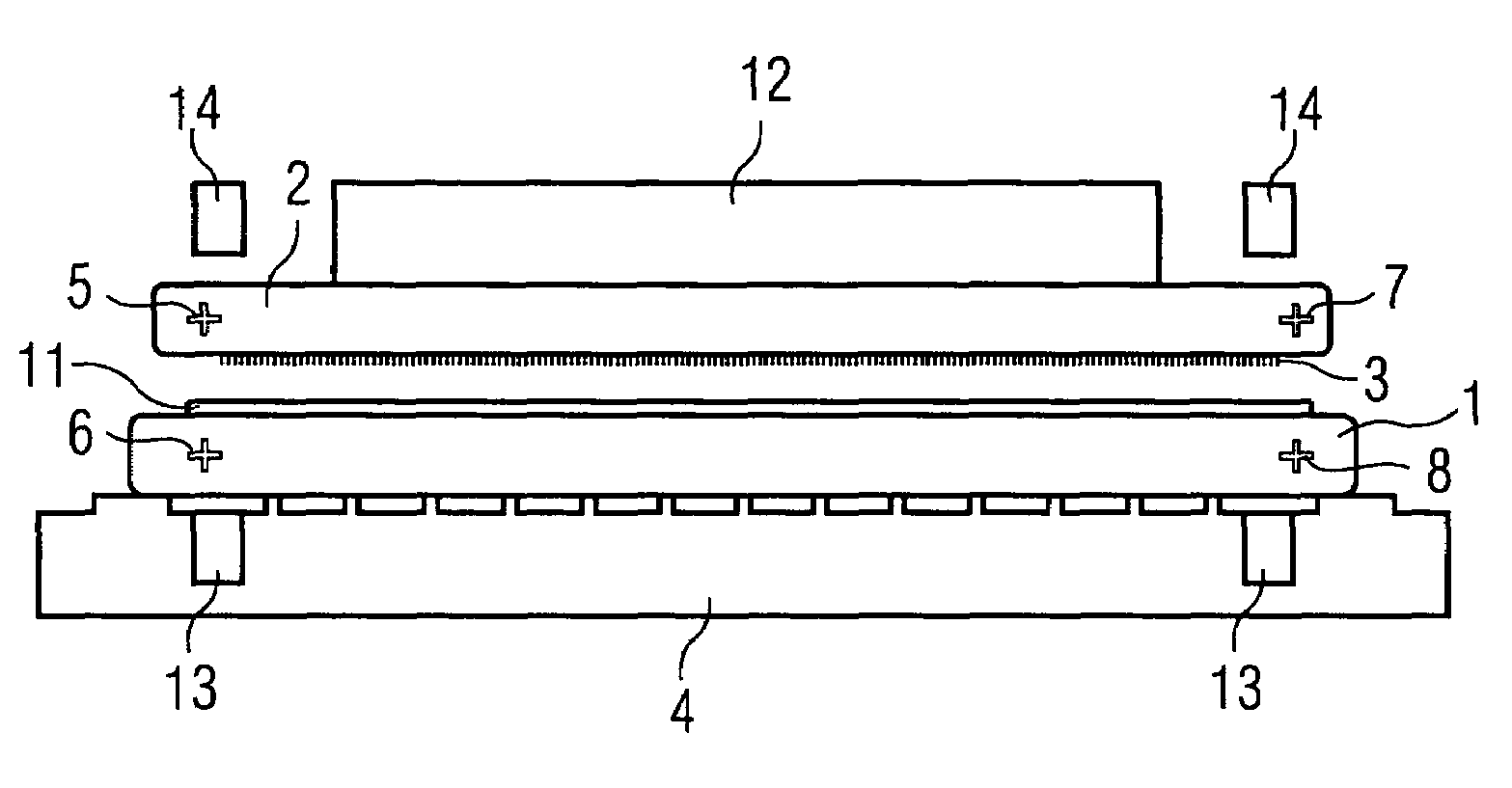 Arrangement for transferring information/structures to wafers
