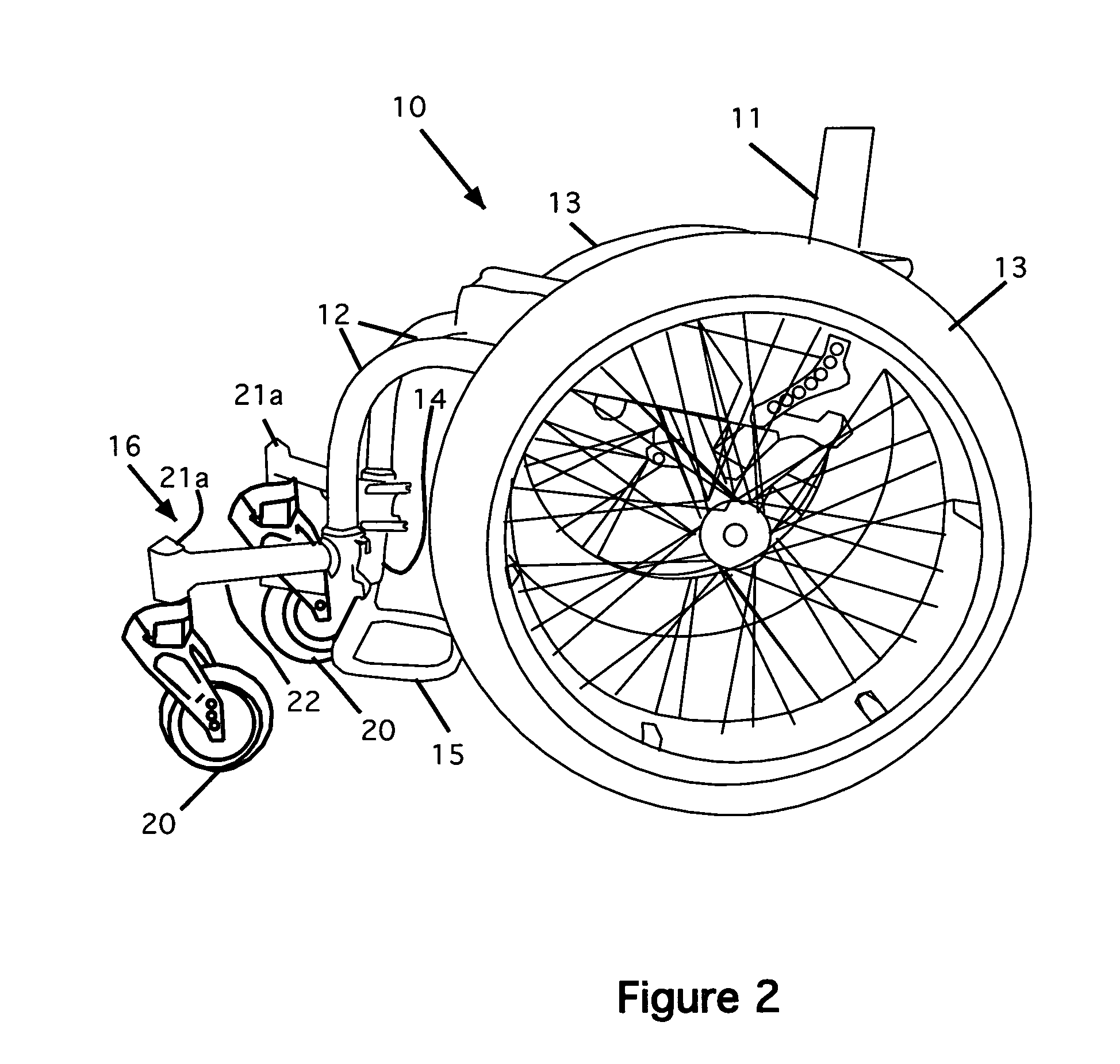 Wheelchair with easily changeable wheel sets