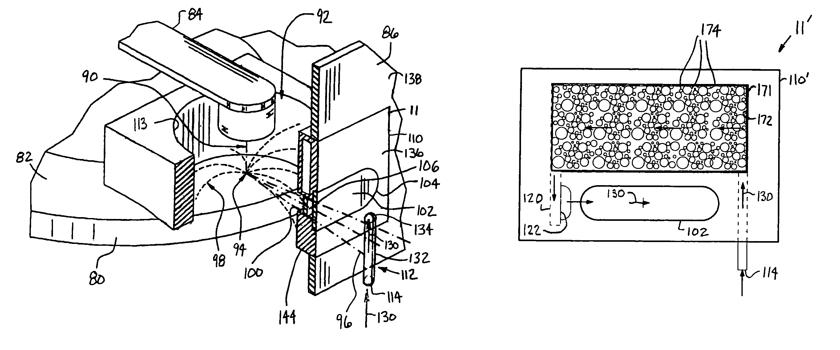 X-ray tube window cooling apparatus