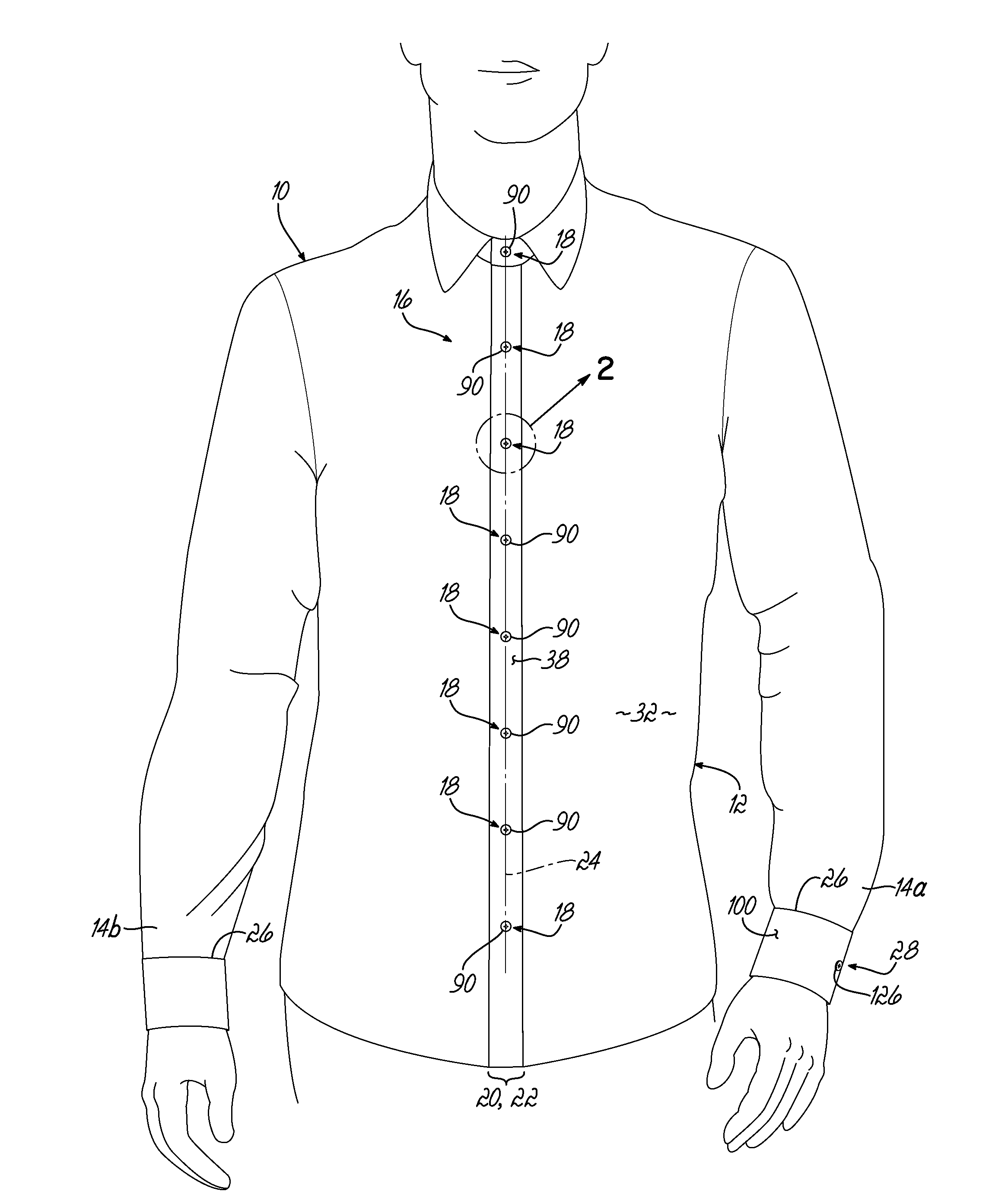 Article Of Clothing Having At Least One Magnetic Fastening Assembly