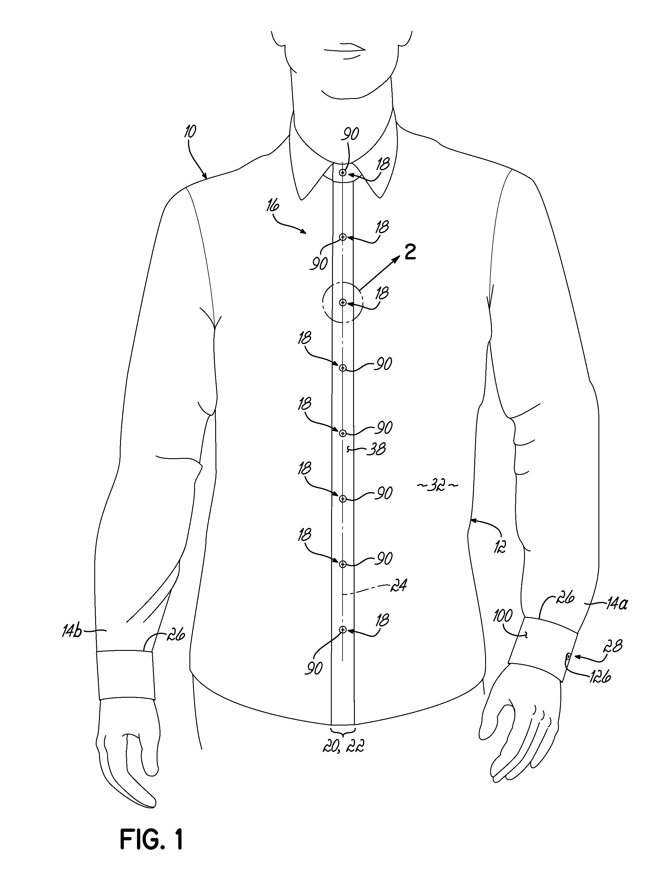 Article Of Clothing Having At Least One Magnetic Fastening Assembly