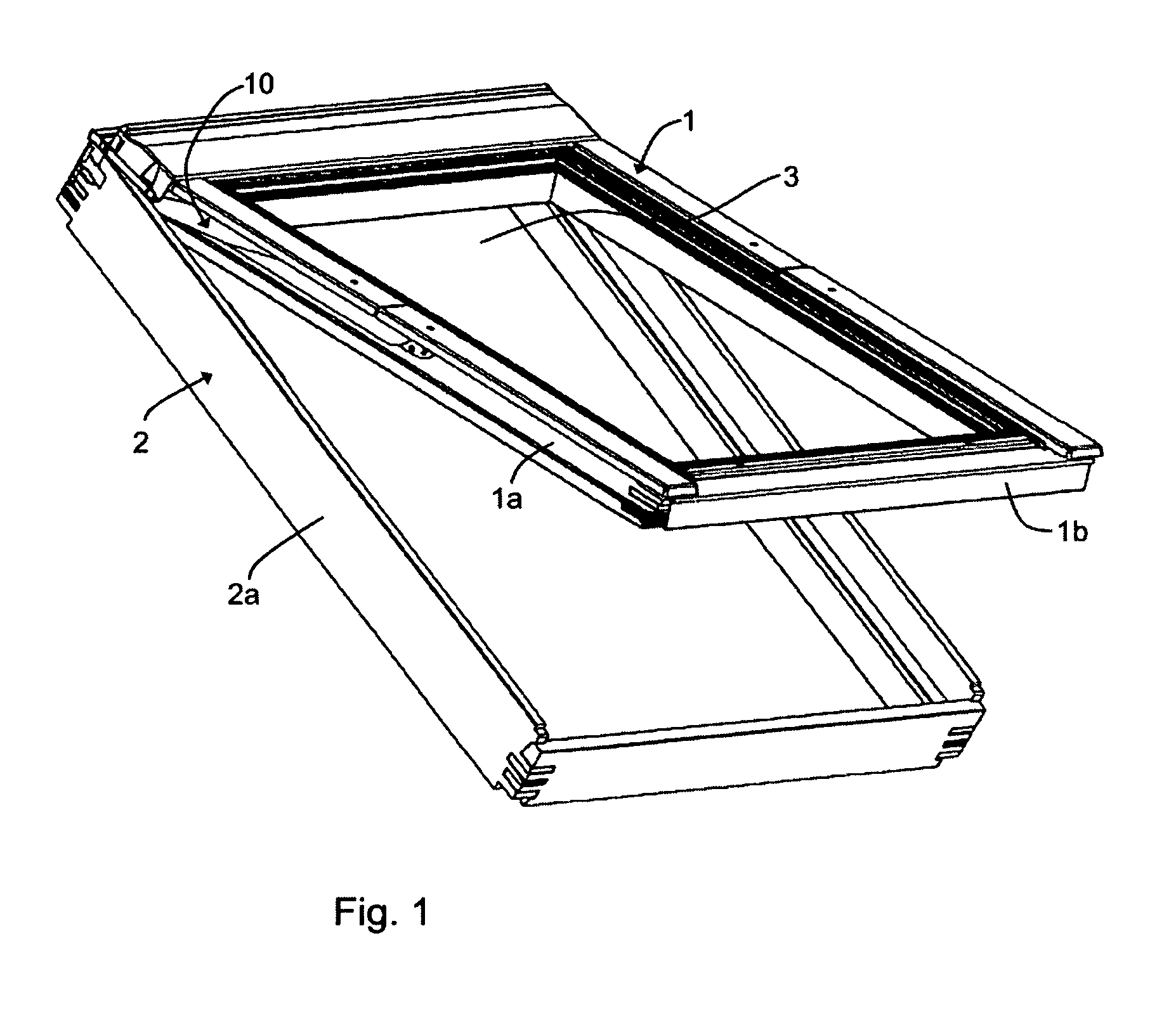 Lifting device adapted to be mounted in an openable structure