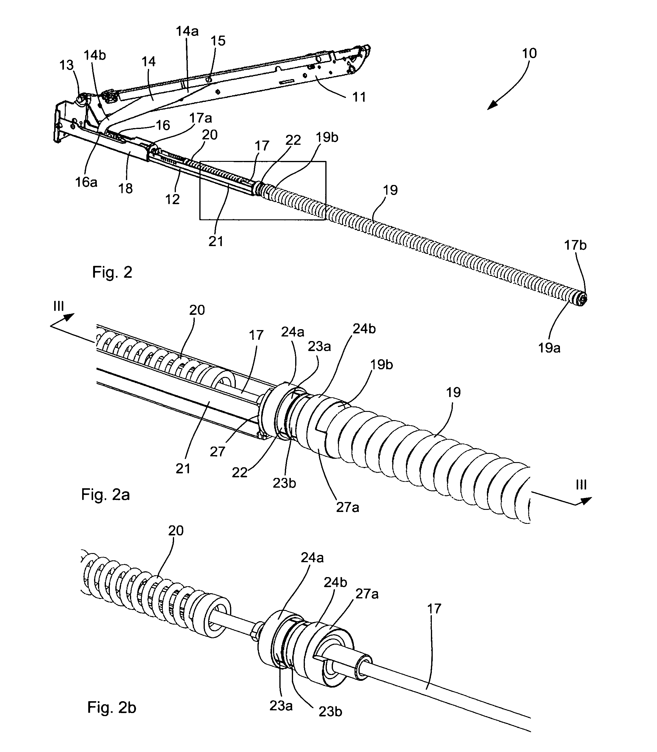 Lifting device adapted to be mounted in an openable structure