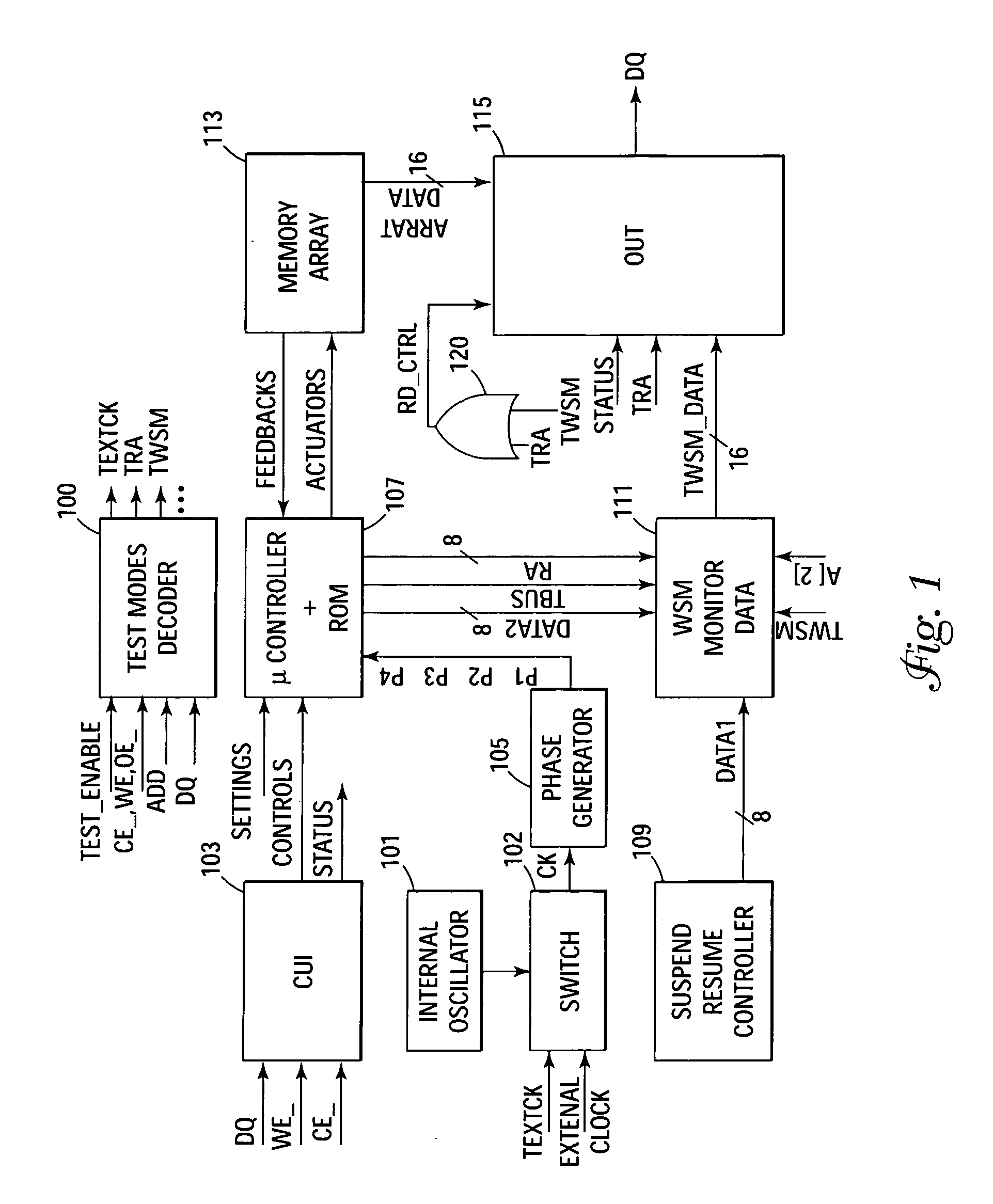 ROM-based controller monitor in a memory device