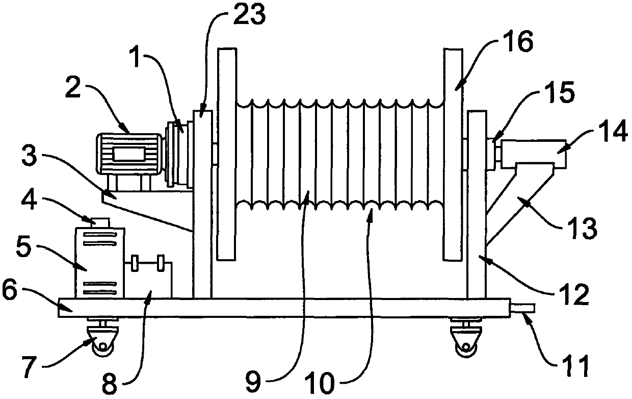 Electric cable collecting and releasing device with braking function