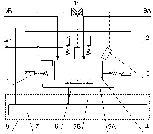 Vibration detecting device of non-contact type fluid component