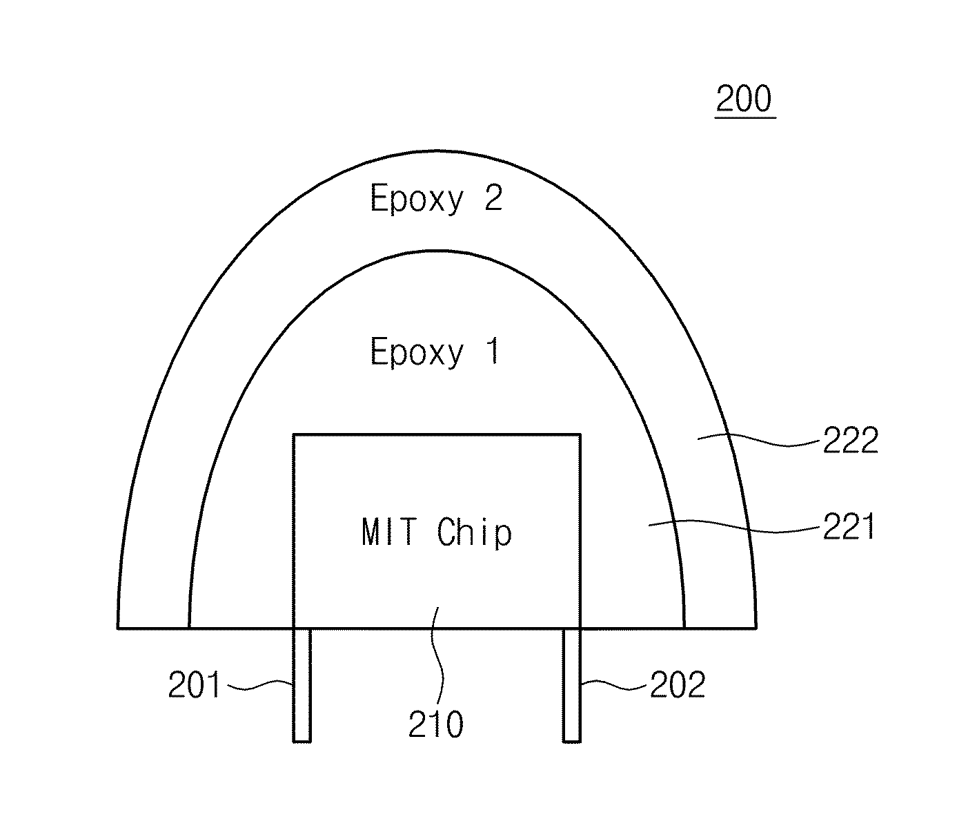 Metal-insulator transition (MIT) device molded by clear compound epoxy and fire detecting device including the mit device