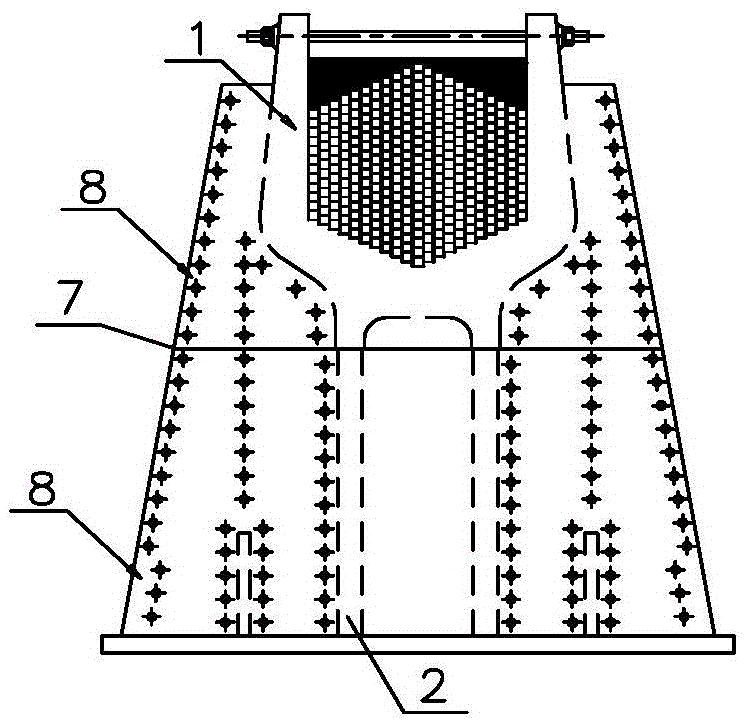 Multi-block main cable saddle structure