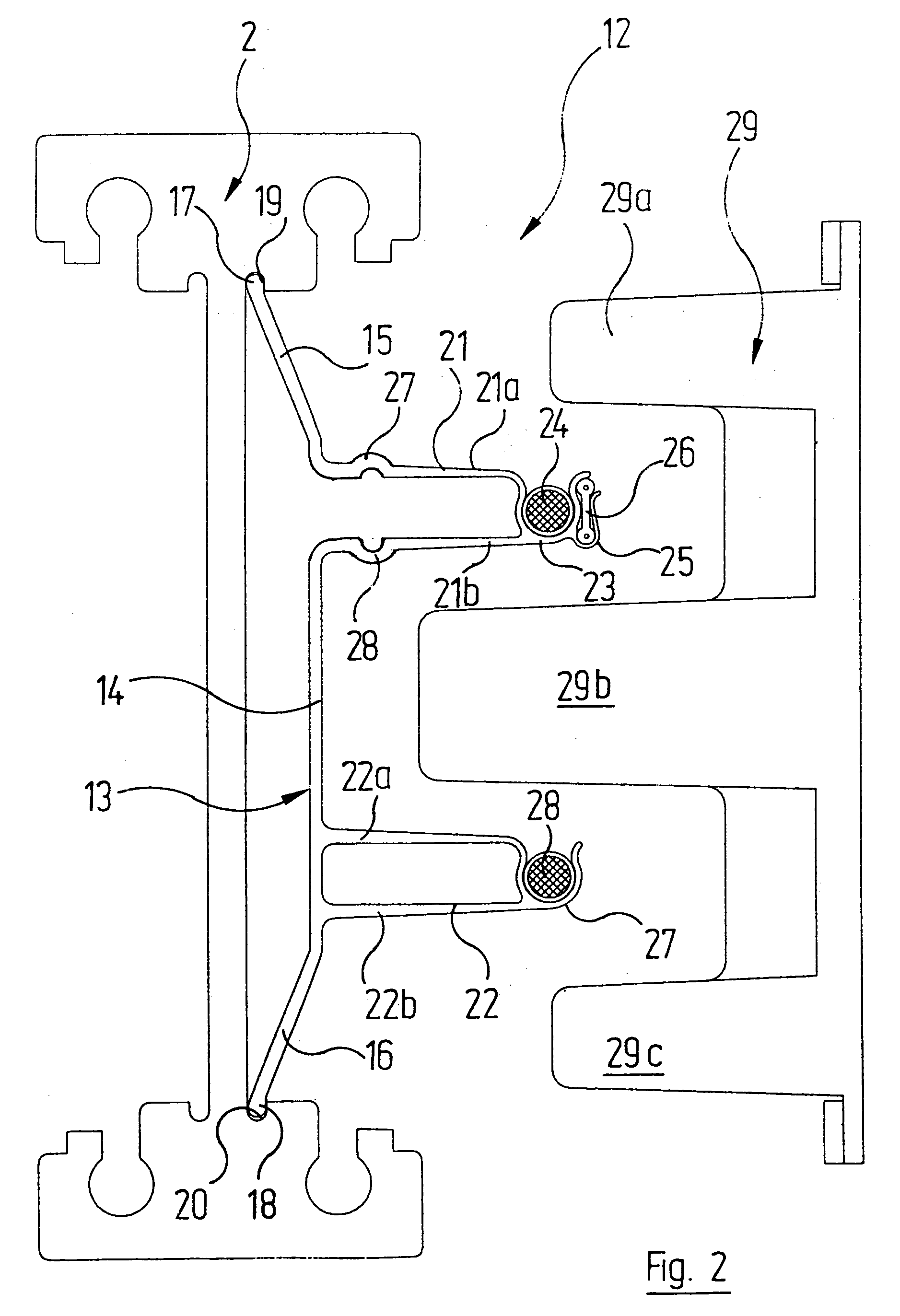 Device for the contactless transfer of electrical energy