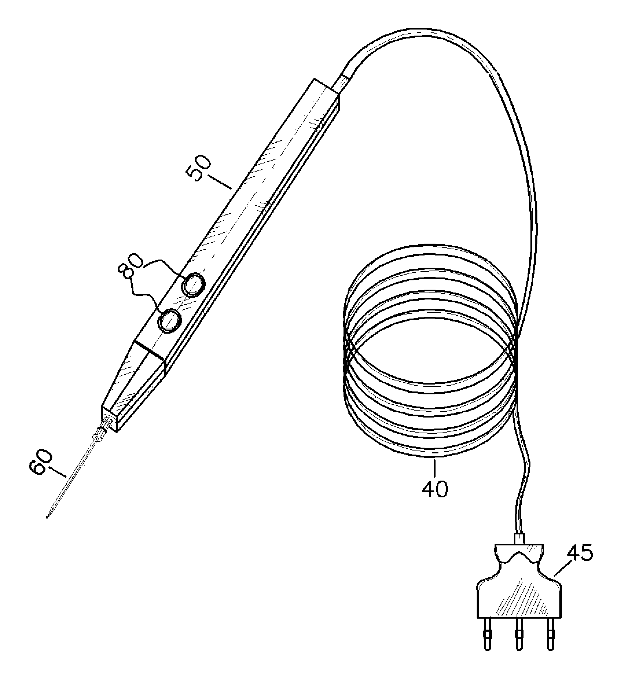 Medical heating device and method with self-limiting electrical heating element
