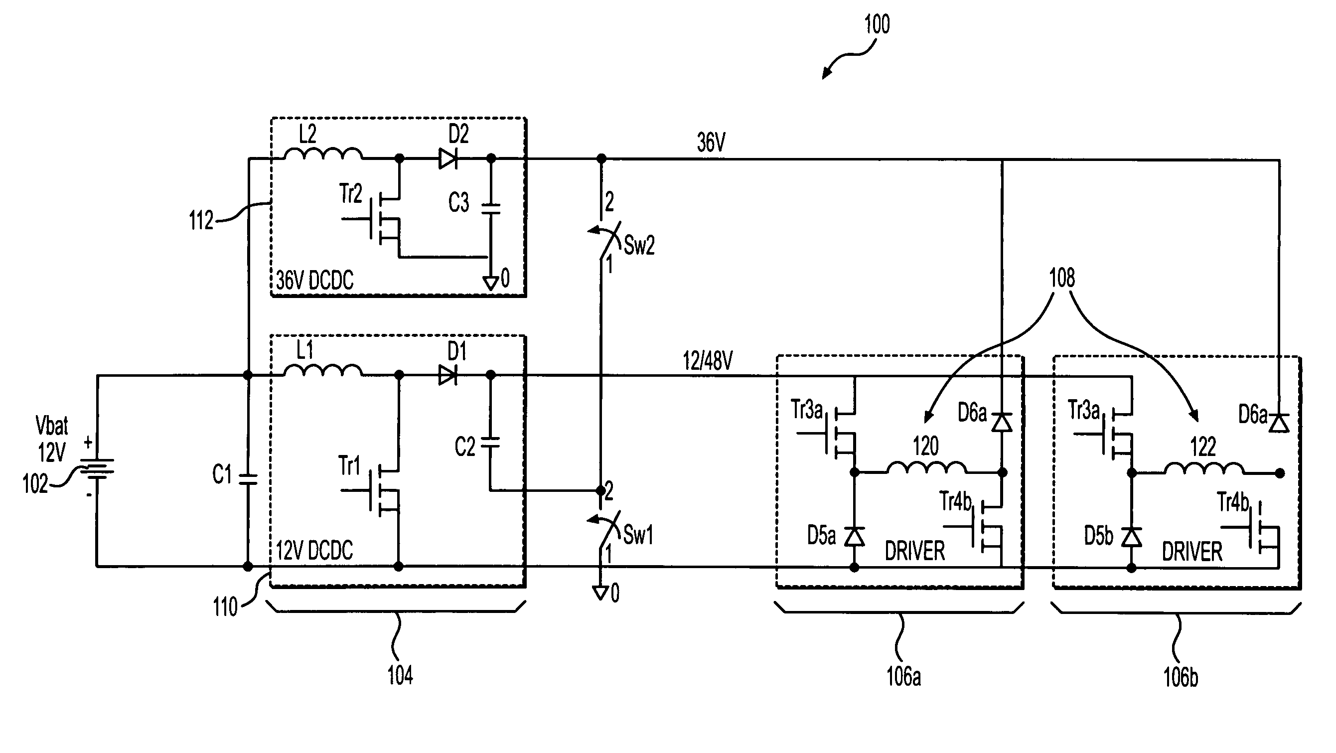 Power supply and control method for injector driver module