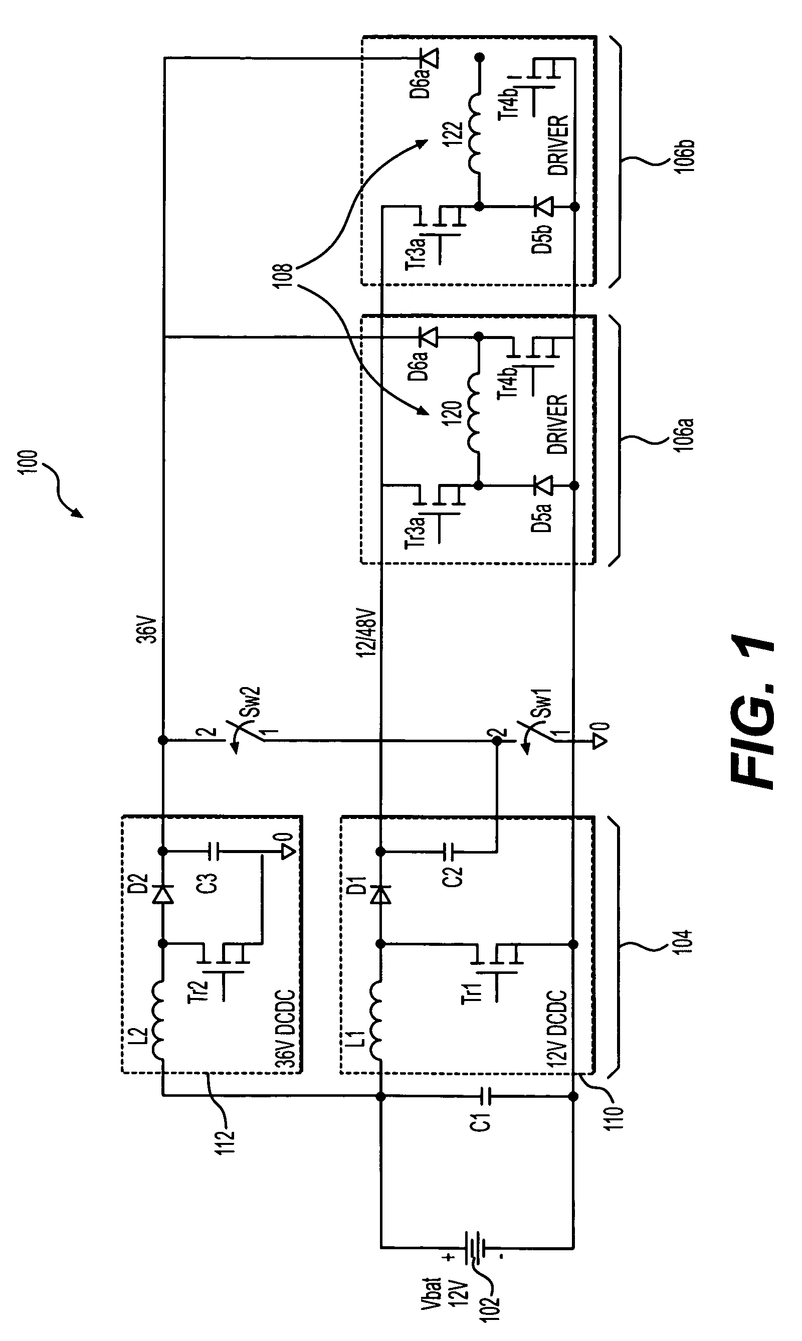 Power supply and control method for injector driver module