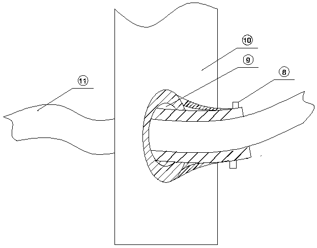 Nylon fastener tape combined sealing device for comprehensively plugging cabinet screen cable hole