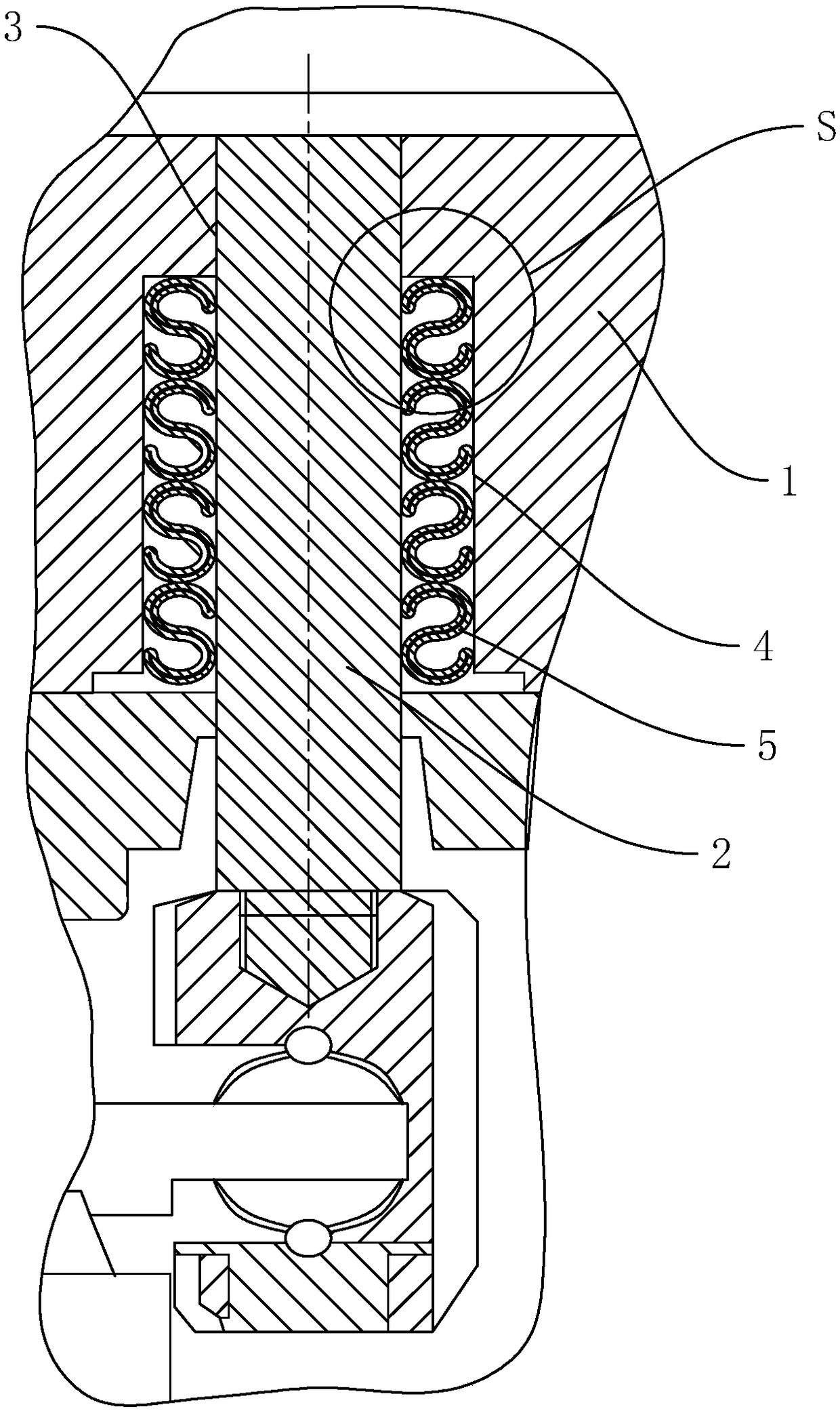 Sealing structure for compressor plunger