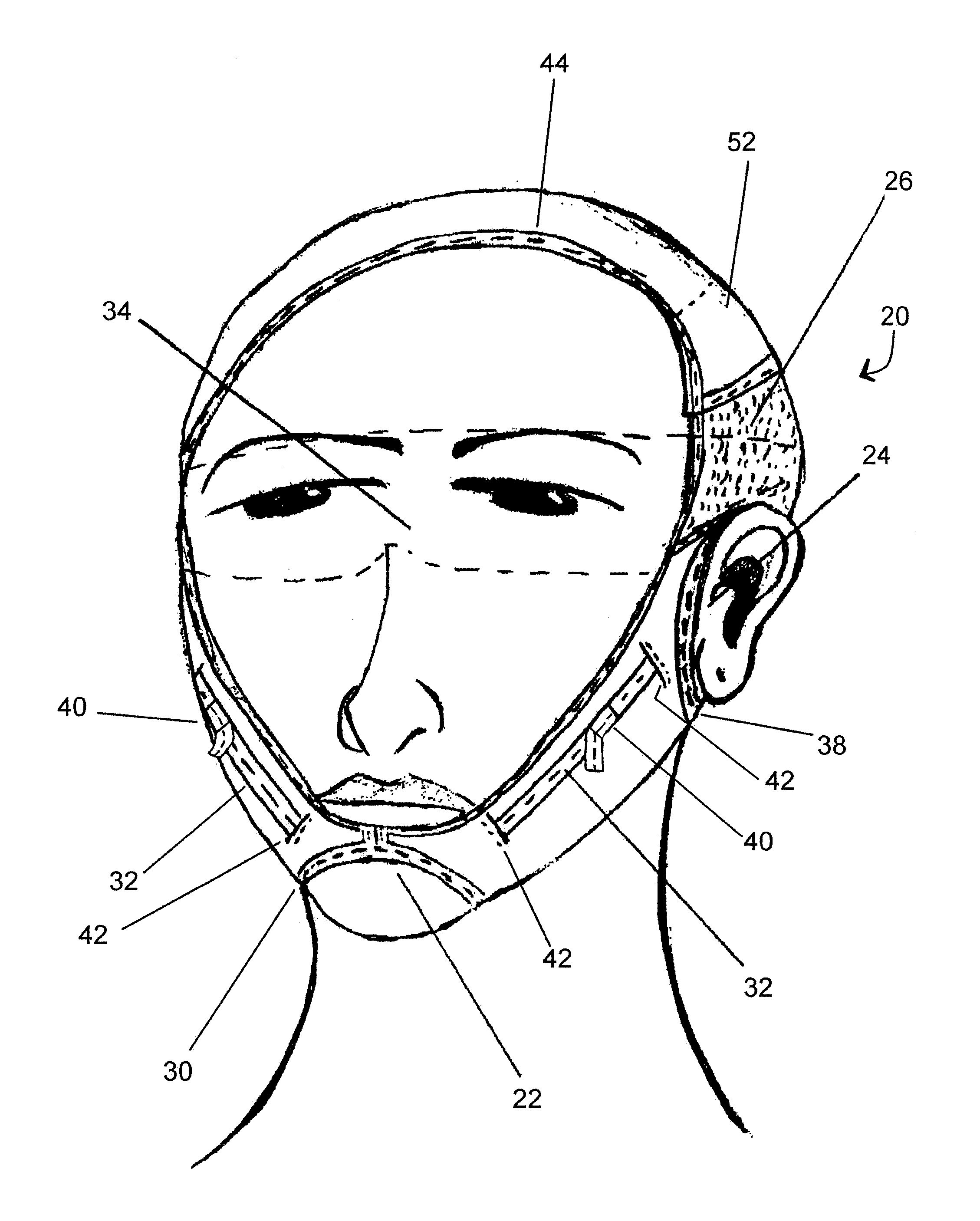 Facial lifting and toning device