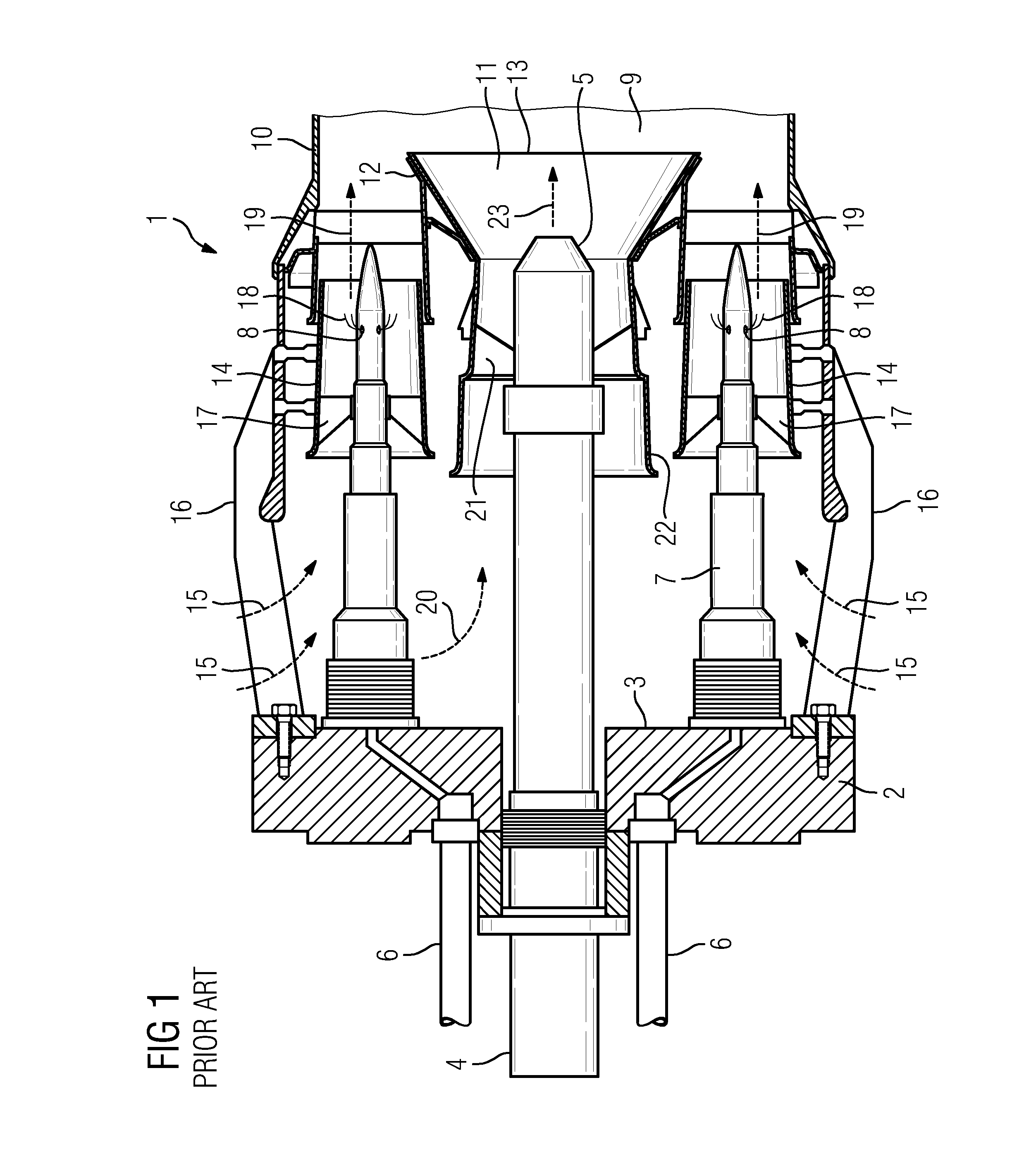Fuel injector and swirler assembly with lobed mixer