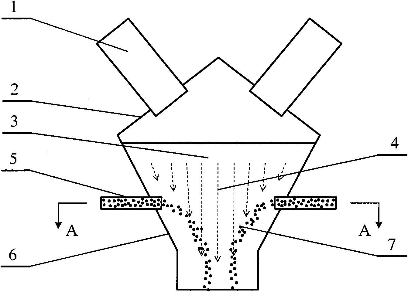 A thermal plasma and coal dust mixing structure applied to acetylene preparation process through catalytic cracking