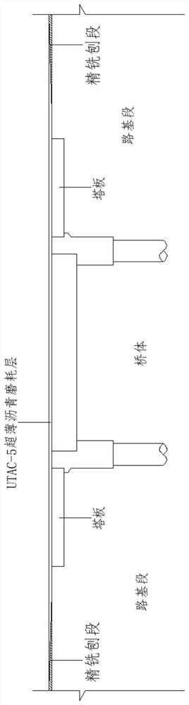 Temporary traffic bridge deck construction method based on UTAC-5 ultra-thin asphalt wearing layer