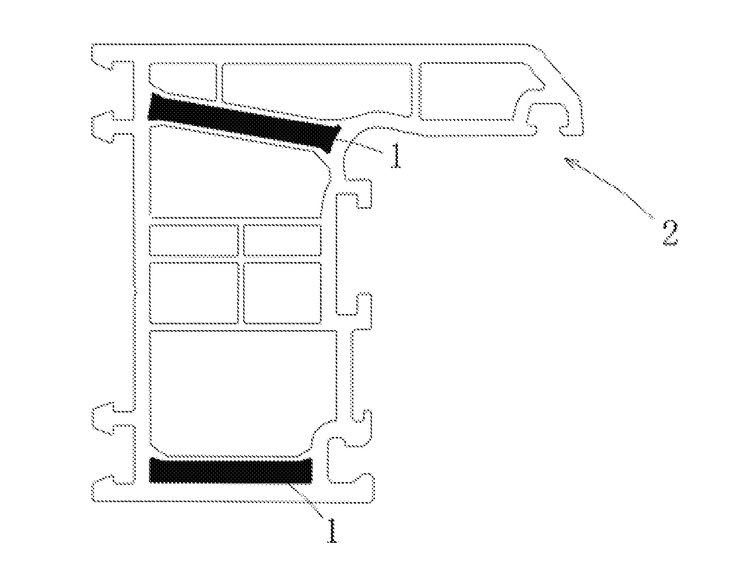 Self-enhancement plastic profile and production method thereof
