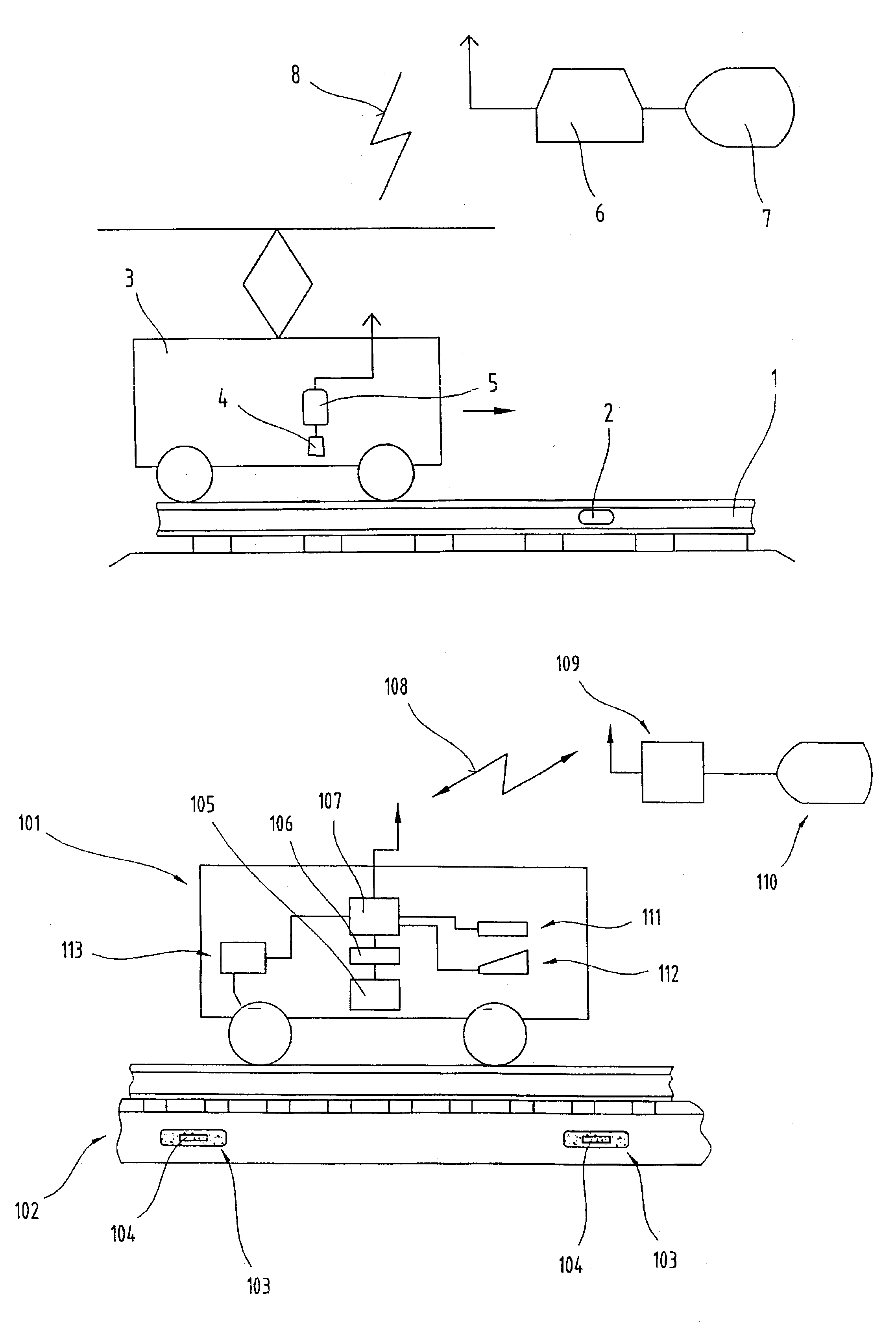 Method and apparatus for automatic and semi-automatic control of track-guided toys and model vehicles