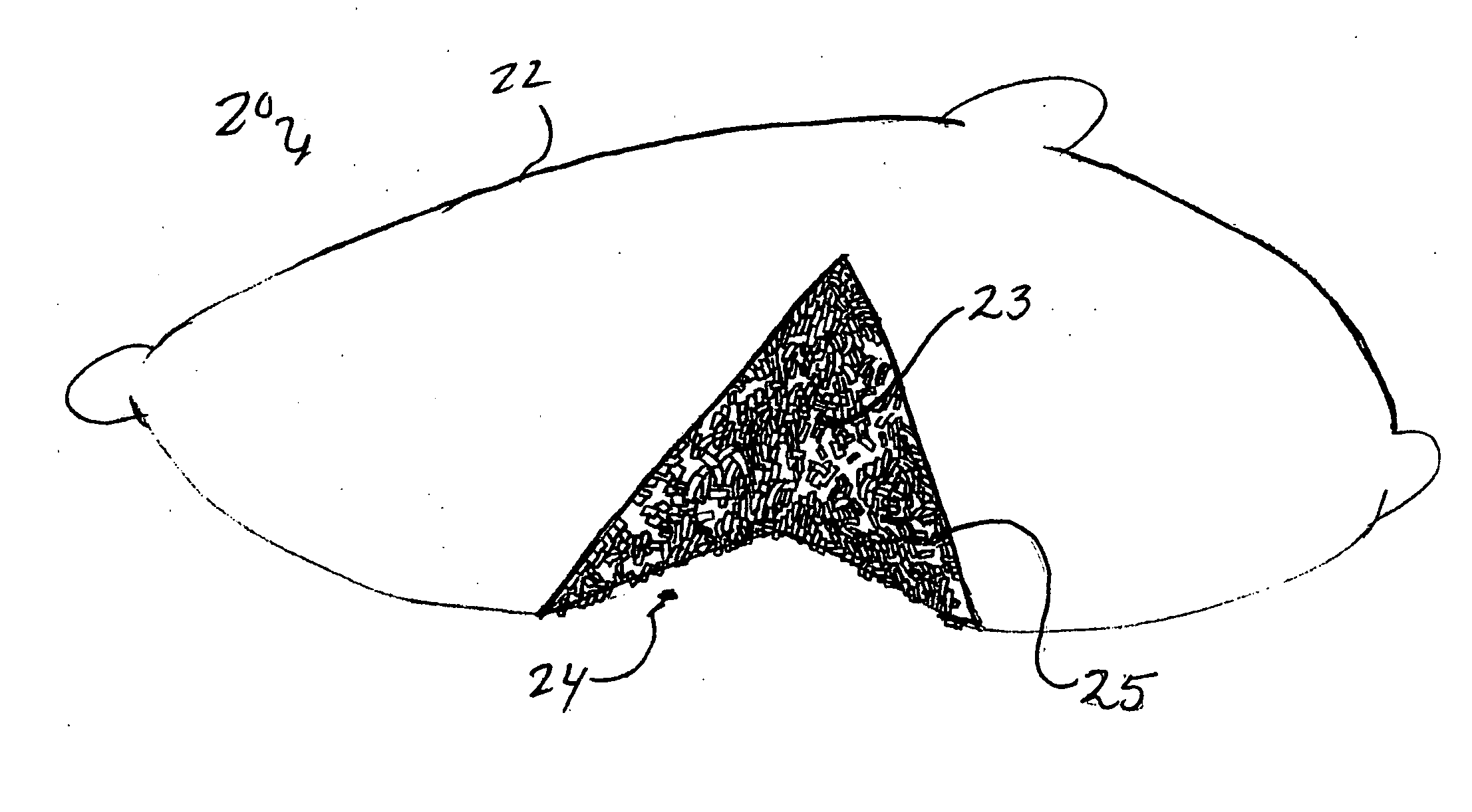 Reticulated open cell filling material