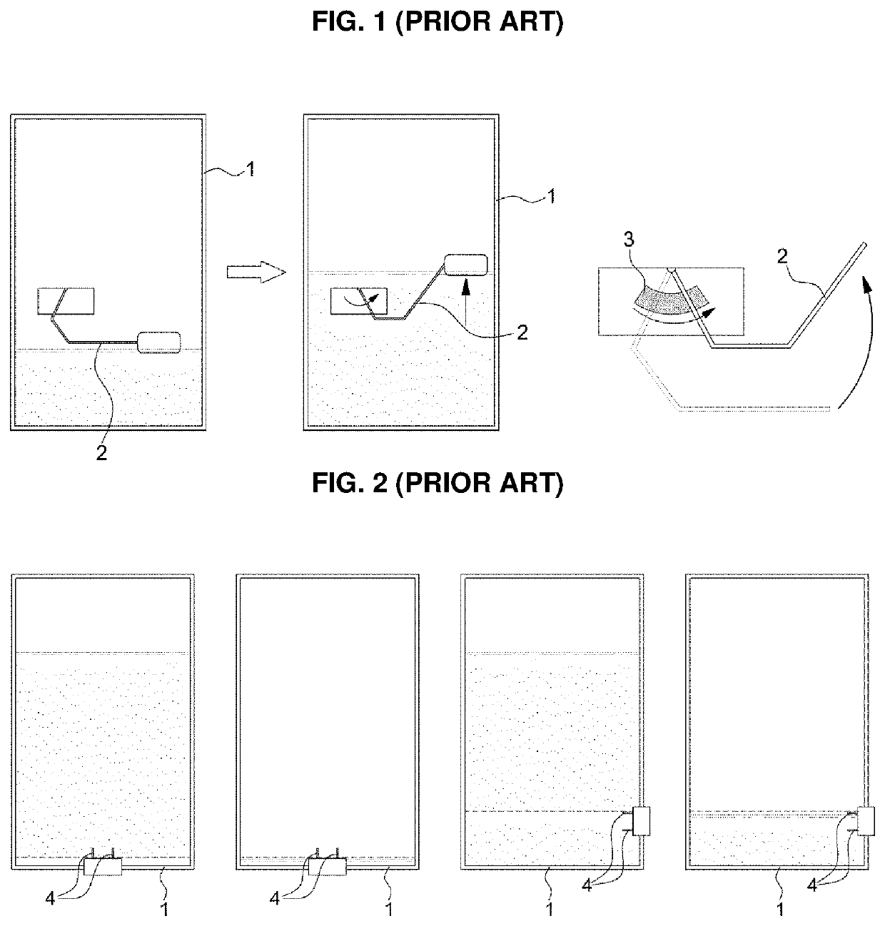 Device and method for monitoring liquid level of liquid storage tanks for vehicle