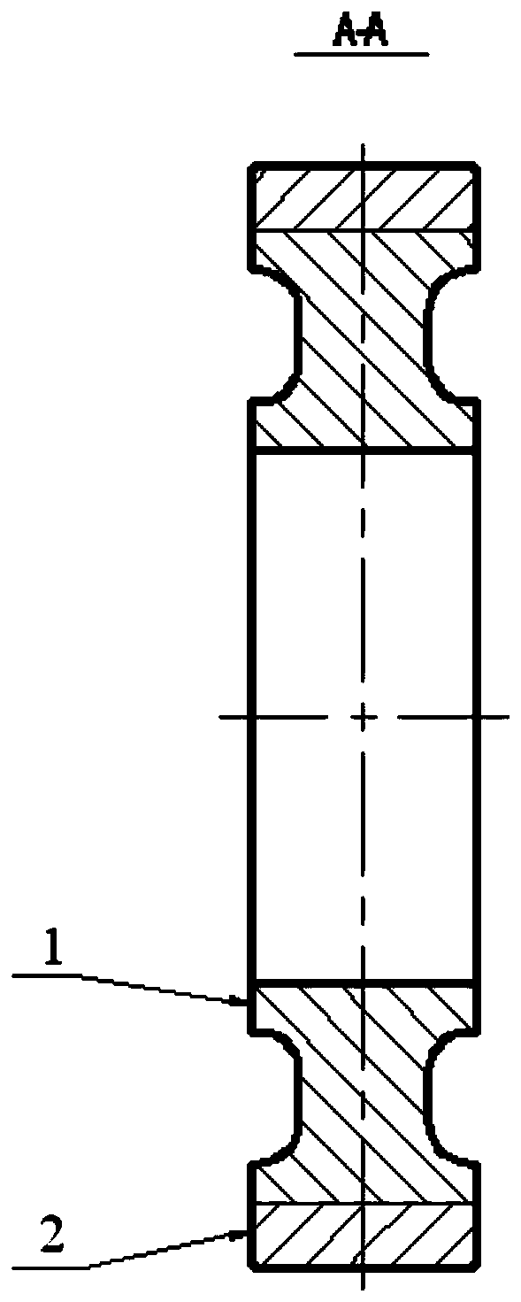 CSP tunnel type roller bottom furnace bottom roller collar and preparation method thereof