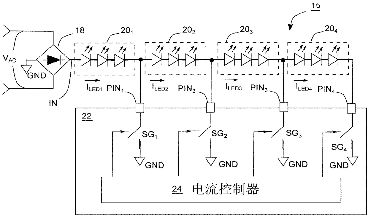 Non-flickering AC light-emitting diode lighting system and control method