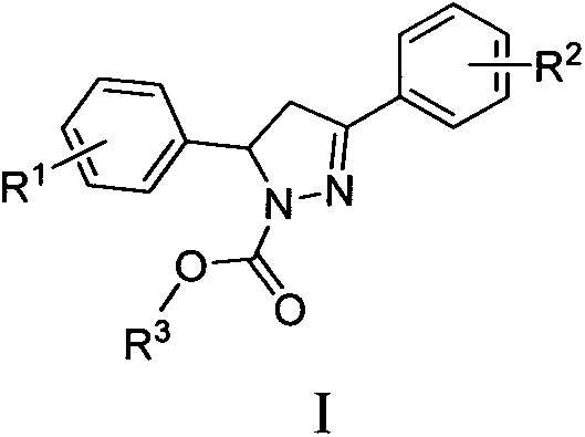 Microtubule polymerization inhibitor containing pyrazoline structure and application thereof