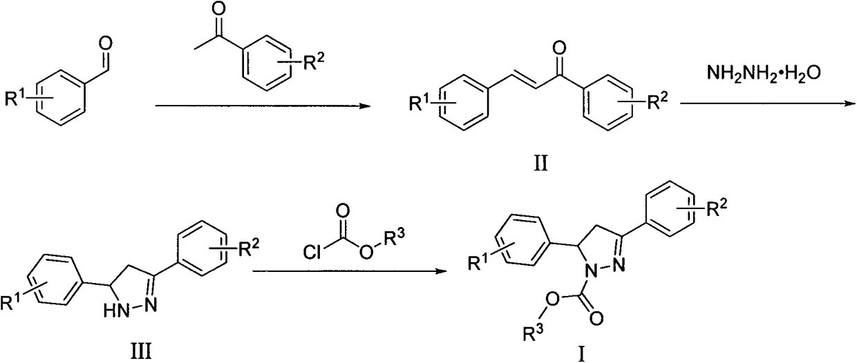 Microtubule polymerization inhibitor containing pyrazoline structure and application thereof